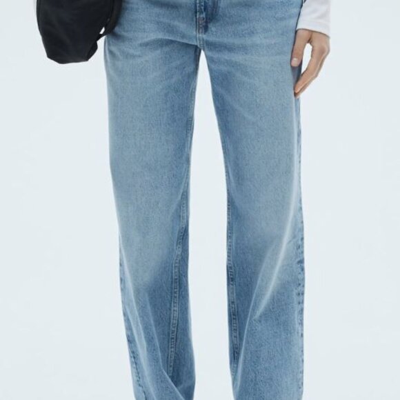 MANGO Mid Rise Relaxed Straight Leg Jeans - Picture 3 of 8
